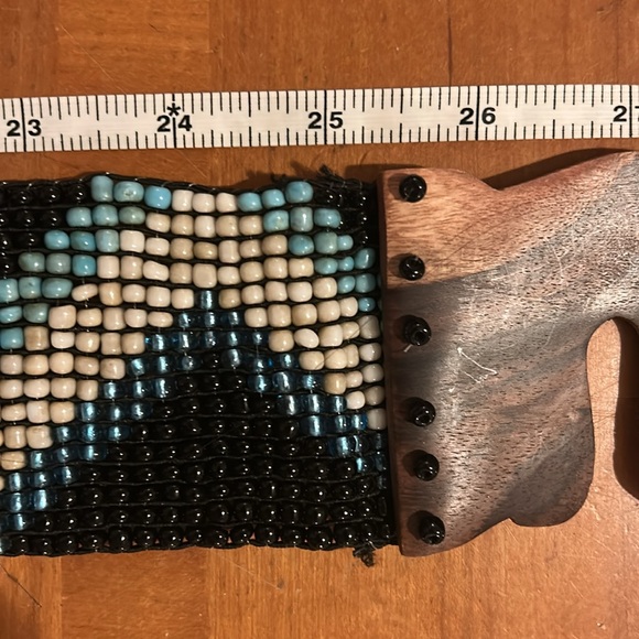 NWOT Hand Beaded Boho Belt from Bali One Size - Picture 9 of 9